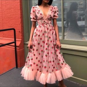Strawberry Dress In pink